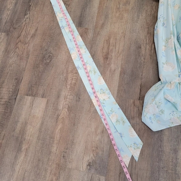 LOVESHACKFANCY X Target Estelle Blue Floral Puff Sleeve Romantic Dress 14 NWOT - Picture 15 of 16